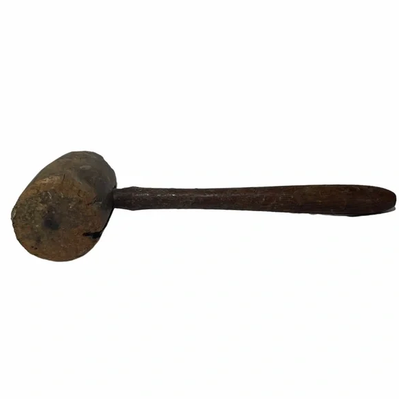Primitive Wooden Mallet Handmade Vintage Antique Kitchen Utensil Farmhouse Decor